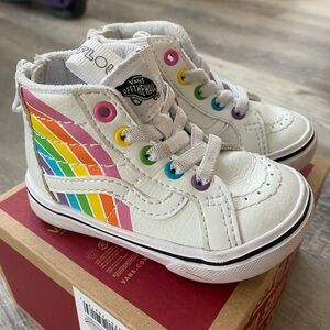 Rainbow Vans Hightop Toddler size 4.5